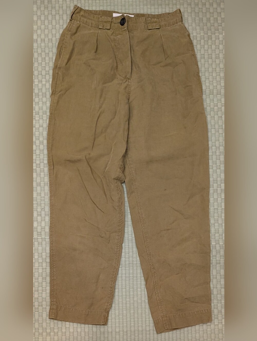 Mara Hoffman Linen Blend Pants Tan Women's Size 4 Made in USA